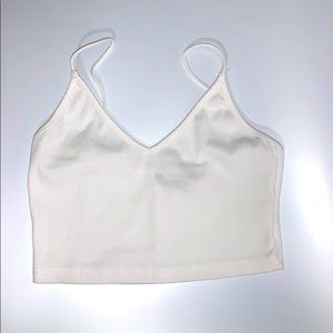 Cropped white shein cami tank